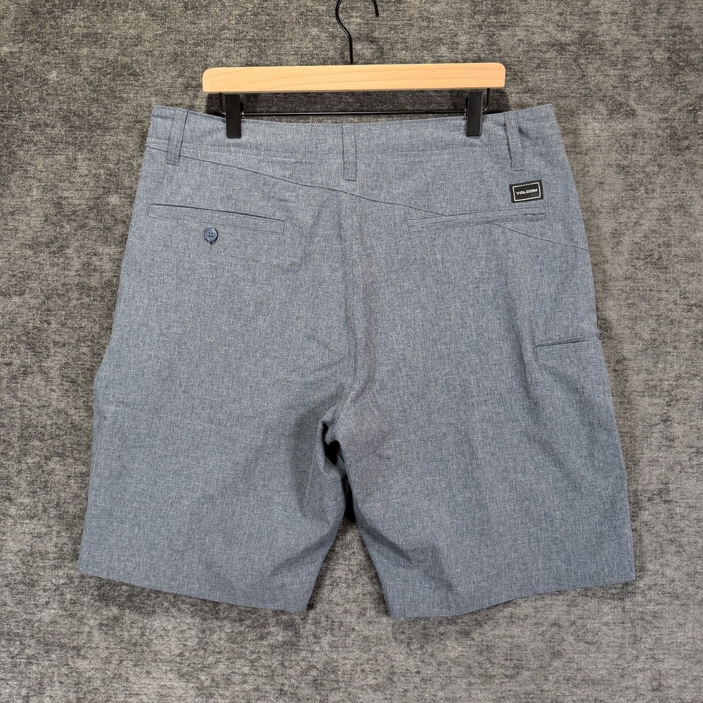 Volcom Kerosene Shorts Mens 36 Hybrid Chino Navy 21 Inch Inseam - Picture 8 of 9